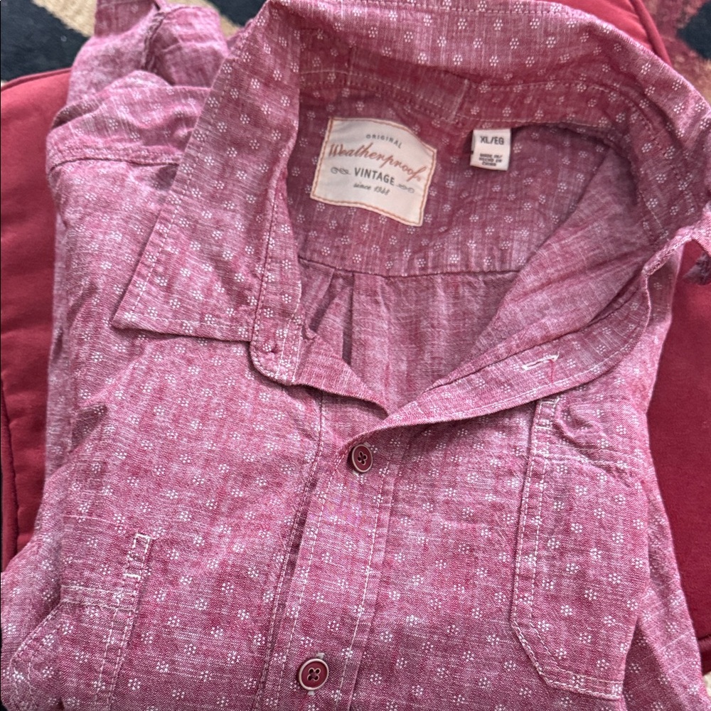 Weatherproof Vintage Red Patterned Shirt
